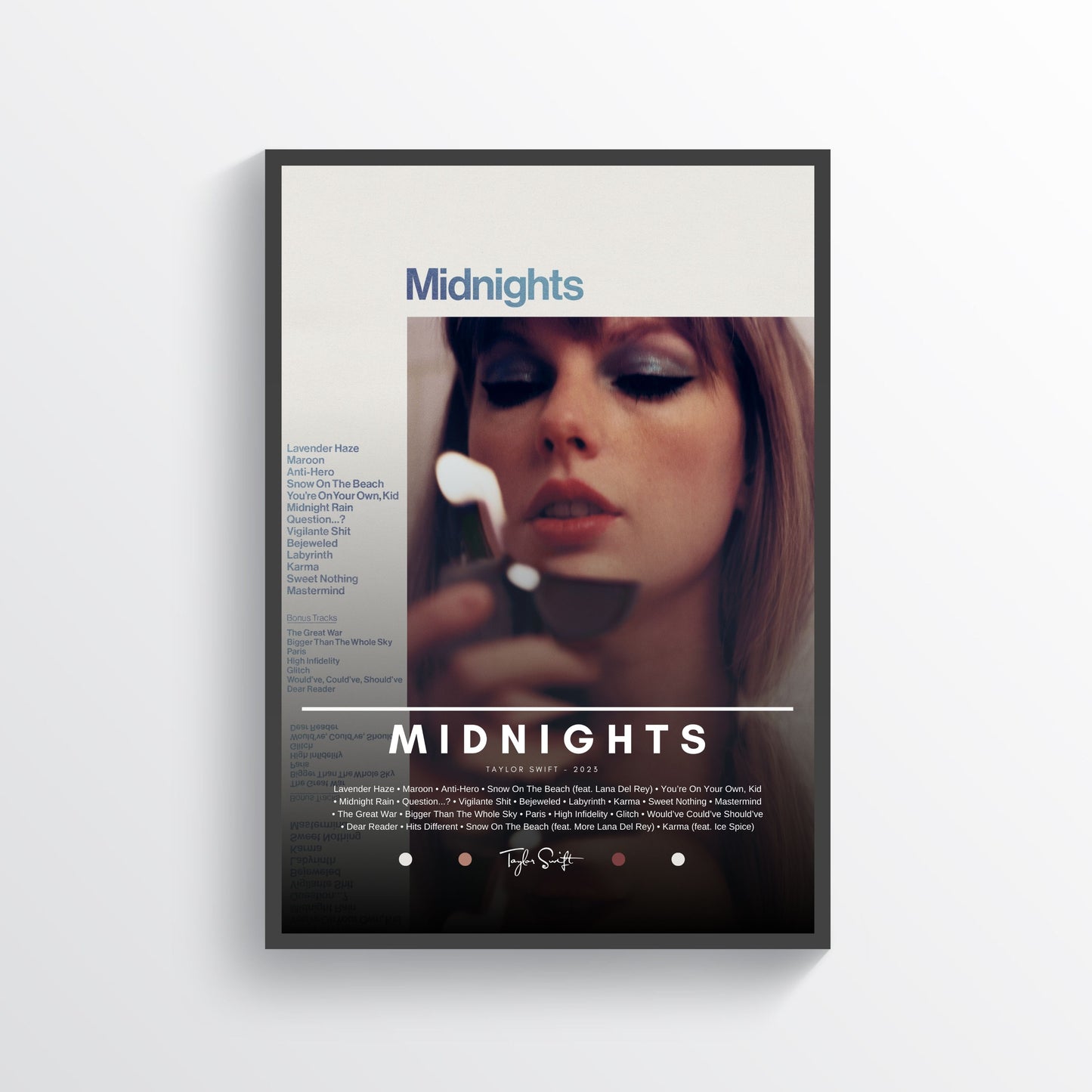 Midnights By Taylor Swift Poster | Digital Download